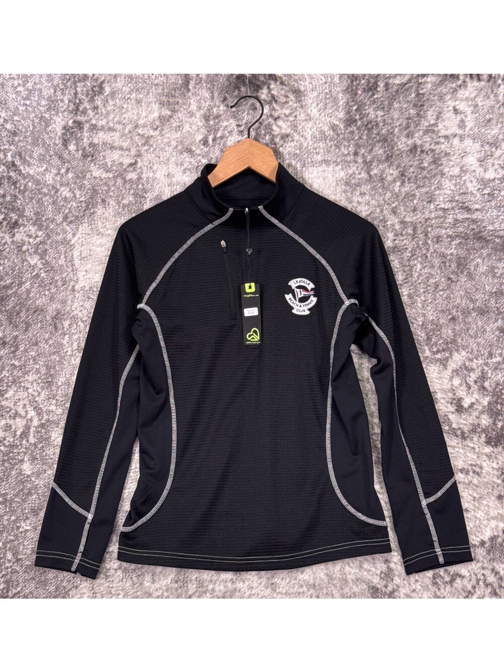 New Straight Down 1/4 Zip Small Womens Long Sleeve Thumb Hole Golf Top